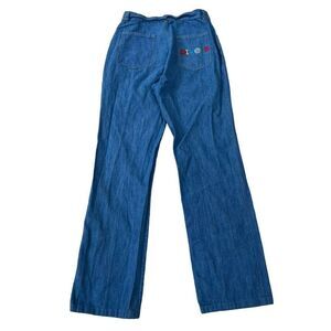 Divots vintage embroidered pocket straight leg jeans size 27